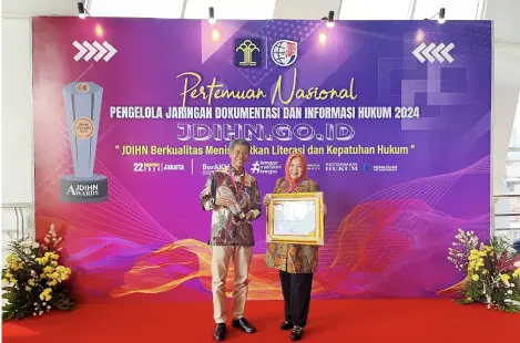 Penerimaan Penghargaan/ Kegiatan JDIHN Awards 2024